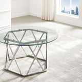 Escondido - Glass Cocktail Table - Silver