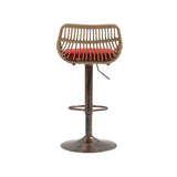 Modern Swivel Bar Stools Adjustable Counter Chairs With Footrest (Set of 2)