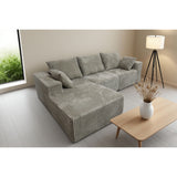 Corner Combination Sofa Sectional Couch With Soft Plush Fabric