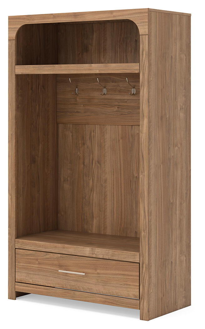 Dovander - Hall Tree With Storage Bench - Brown