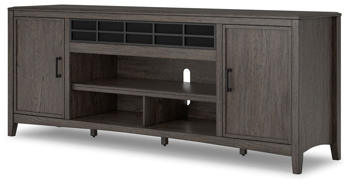 Montillan - Grayish Brown - XL TV Stand With Fireplace Option