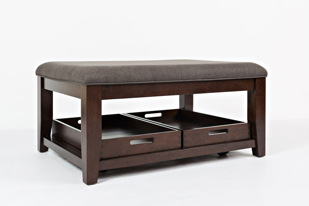 Twin Cities - Ottoman Coffee Table - Brown
