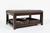 Twin Cities - Ottoman Coffee Table - Brown