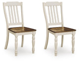 Wirloni - Dining Room Side Chair (Set of 2) - Antique White / Brown