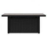 Beachcroft - Rectangular Fire Pit Table - Black / Light Gray
