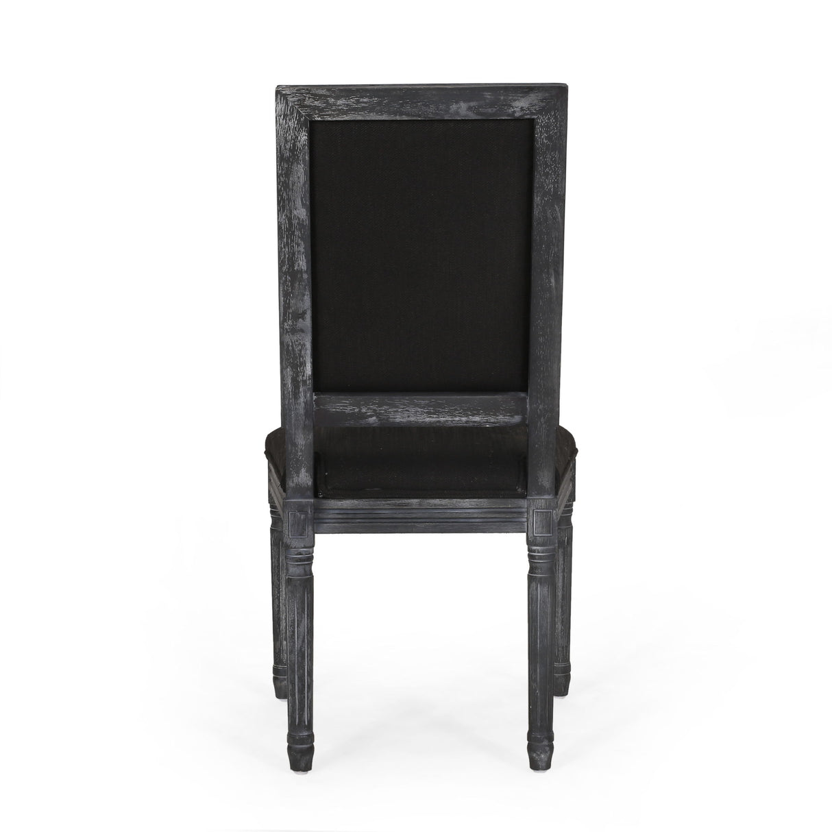 French Country Style Dining Chair With Upholstered Seating And Fluted Legs