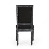 French Country Style Dining Chair With Upholstered Seating And Fluted Legs