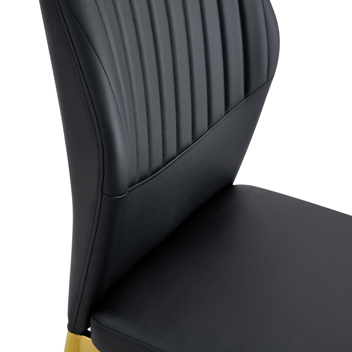 Luxury Simple Chair With Metal Gold Leg