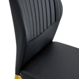 Luxury Simple Chair With Metal Gold Leg