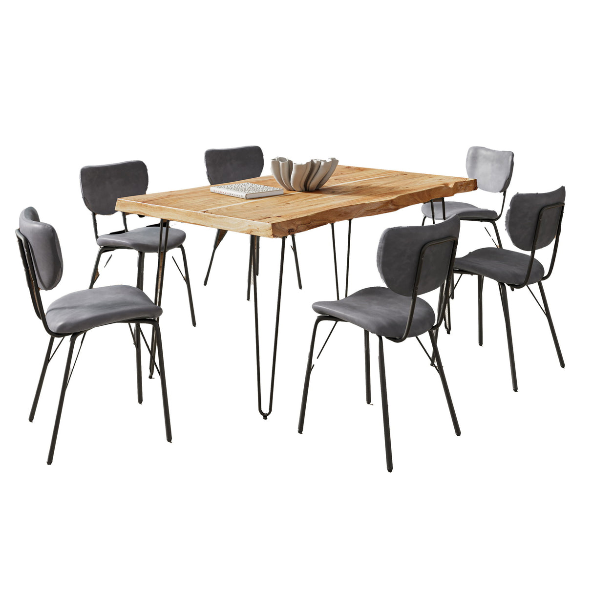 Nature's Edge - 7 Piece Upholstered Dining Set - Natural