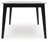 Jettaya - Black / White - Rectangular Dining Room Table