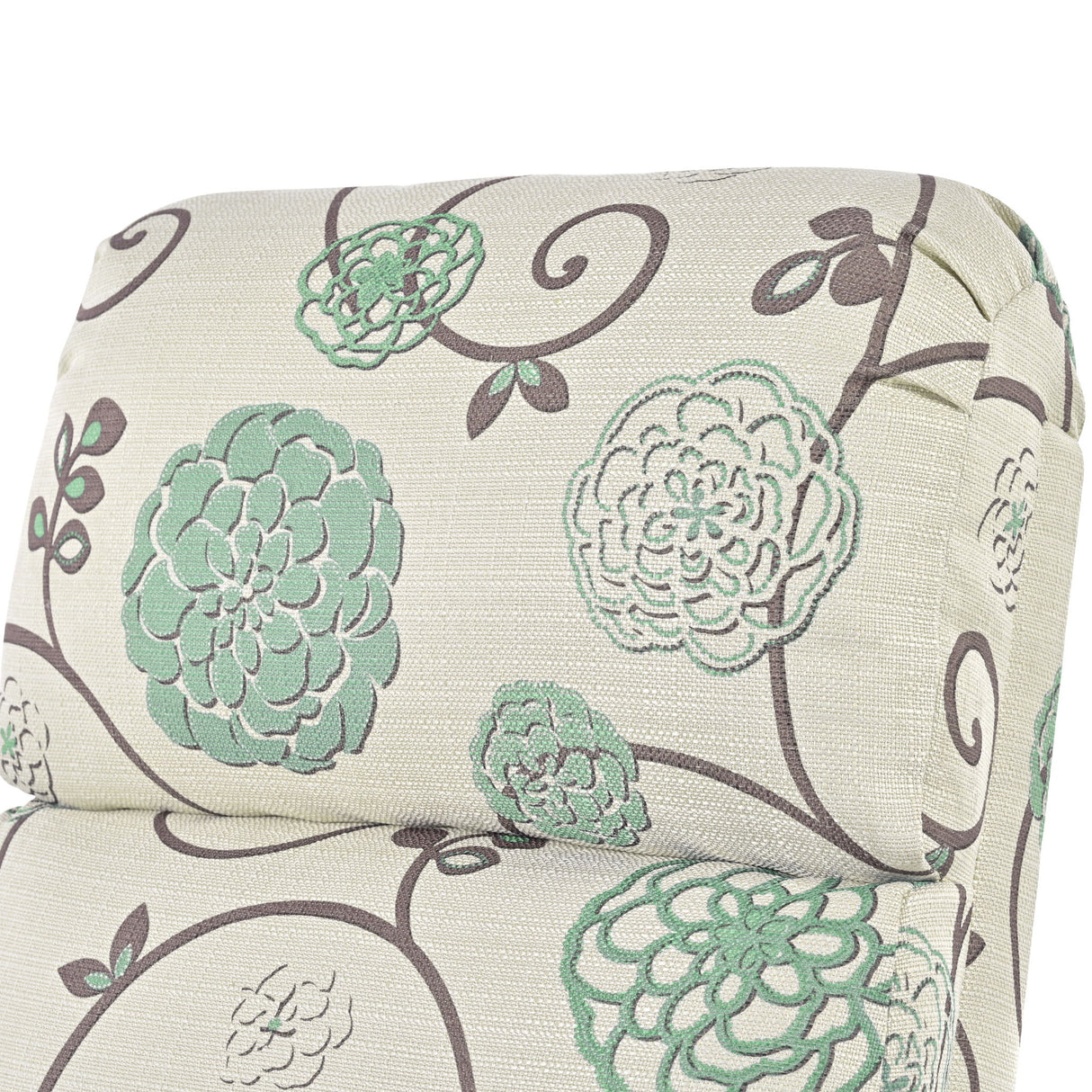 Modern Manual Recliner, Home Theater Chair With Adjustable Backrest For Living Room - Beige / Blue