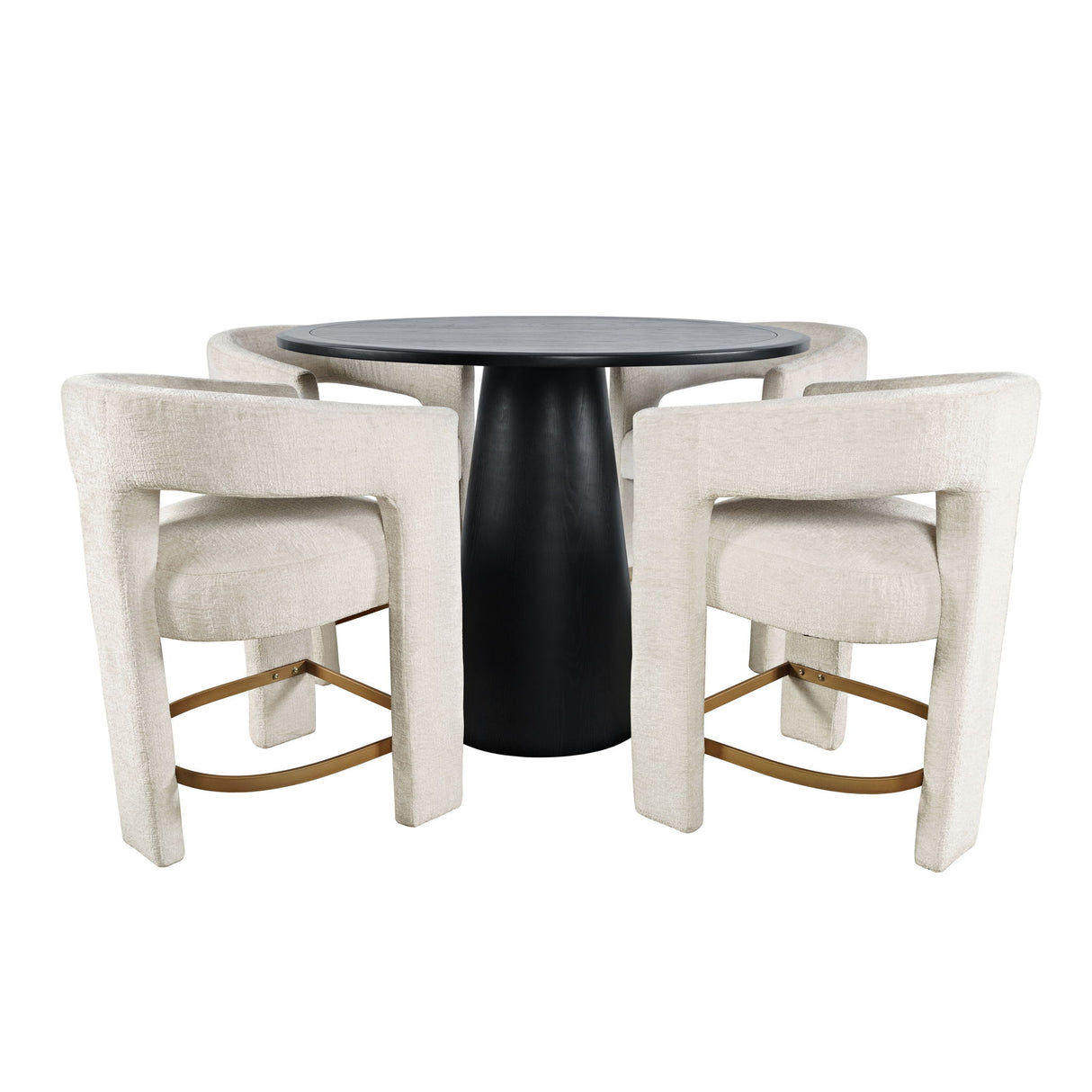 Gwen - 5 Piece Counter Dining Set - Black Table
