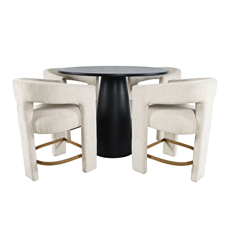 Gwen - 5 Piece Counter Dining Set - Black Table