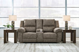 Laresview - Dbl Reclining Loveseat with Console - Fossil