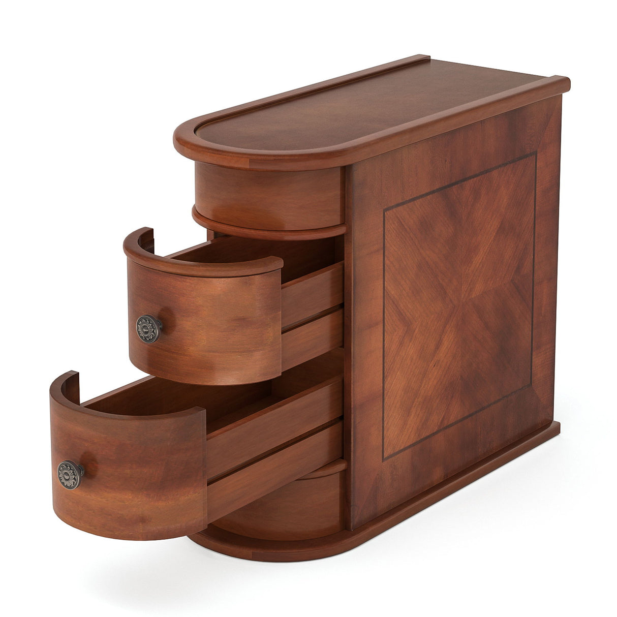 Narrow 2 Drawer End Table