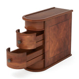 Narrow 2 Drawer End Table