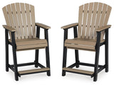 Fairen Trail - Barstool (Set of 2) - Black / Driftwood