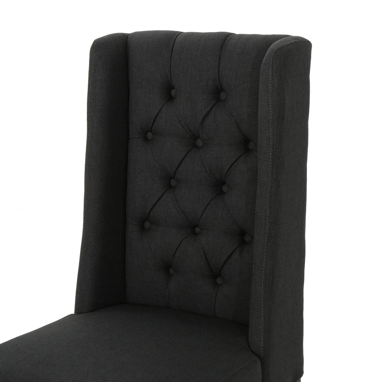 Sophisticated Tufted Dining Chair With High Back Design