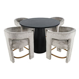 Gwen - 5 Piece Counter Dining Set - Black Table
