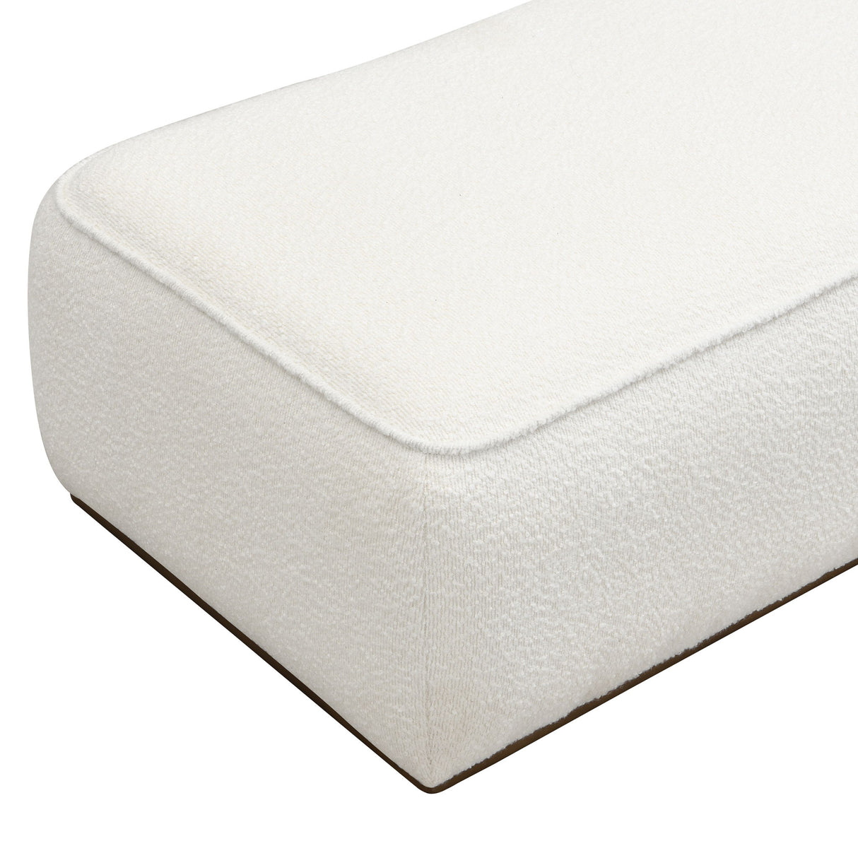 Grainy Footstool For Home - Beige