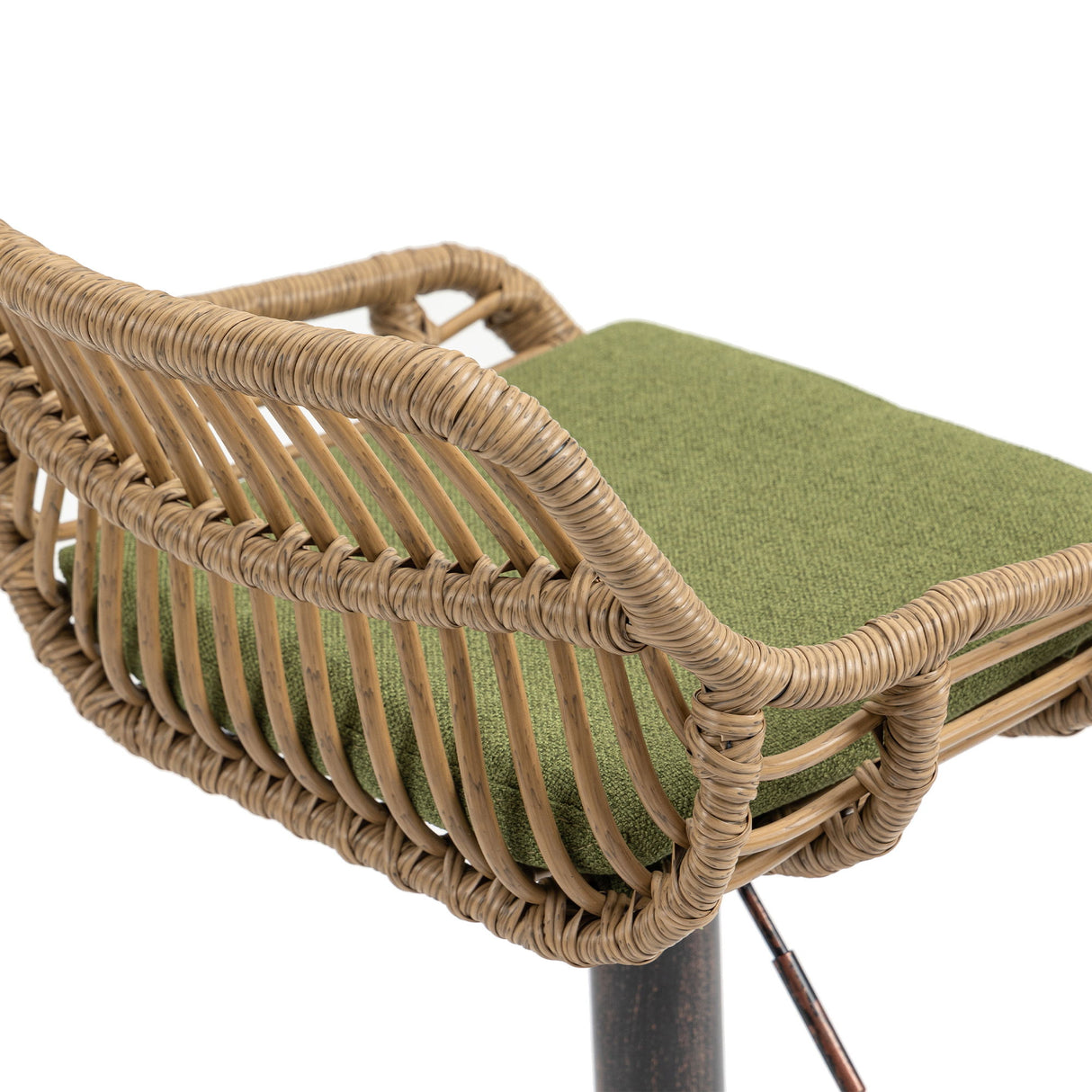 Modern Swivel Bar Stools Adjustable Counter Chairs With Footrest (Set of 2)