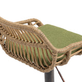 Modern Swivel Bar Stools Adjustable Counter Chairs With Footrest (Set of 2)