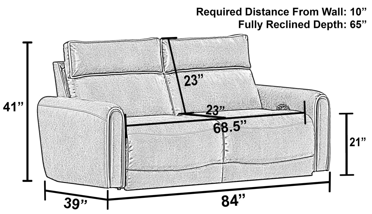 Nico - Power Headrest Reclining Sofa