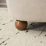 Modern Low Back Accent Upholstered Armless Living Room Chairs, Round Feet