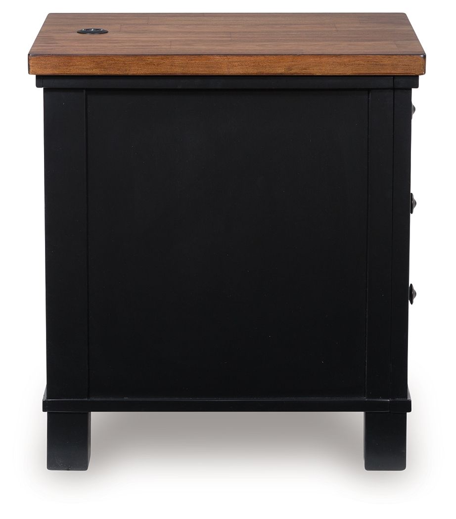 Wildenauer - Brown / Black - Chair Side End Table