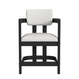 Portland - Arm Counter Stool (Set of 2) - Black / White