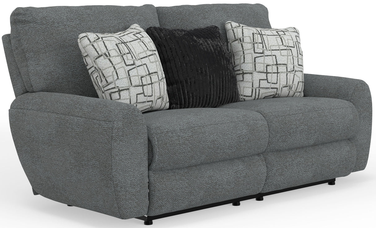 Maxwell - Power Deep Seat Reclining Loveseat - Dolphin