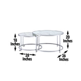 Rayne - Nesting Cocktail Tables - White