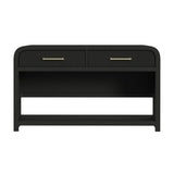 Ridgemont - Sofa Table With Bottom Shelf - Black With Grain