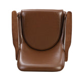 Mid - Century Accent Chair With Cushioned Seat, Brass Tipped Legs