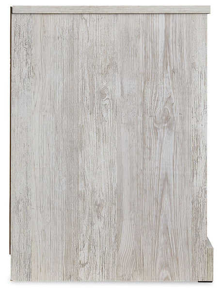 Paxberry - One Drawer Night Stand - Open Cubby - Whitewash