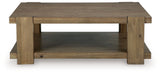 Flangren - Rectangular Cocktail Table - Light Brown