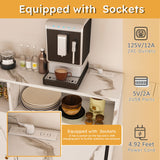 Multifunctional Folding Dining Table With Wall-Mounted Sideboard & Storage