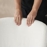 Modern Low Back Accent Upholstered Armless Living Room Chairs, Round Feet