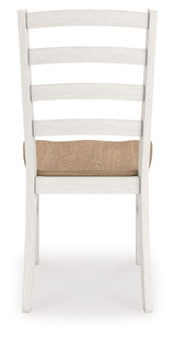 Purlaney - Dining Room Side Chair (Set of 2) - Antique White / Natural