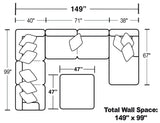 Crawford - Sectional With Ottoman And Pillows