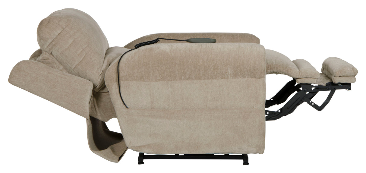 Warner - Power Headrest With Lumbar Power Lay Flat Recliner