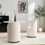 360 Degree Swivel Armless Dining Barrel Chair