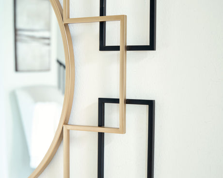 Oceanal - Black / Gold Finish - Accent Mirror