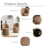 360 Degree Swivel Armless Dining Barrel Chair