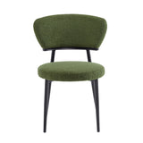 Upholstered Dining Chair (Set of 2) - Green Fabric