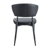 Minimalist Ergonomic Dining Chair With Curved Backres (Set of 4)