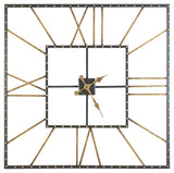 Thames - Wall Clock - Black / Gold Finish