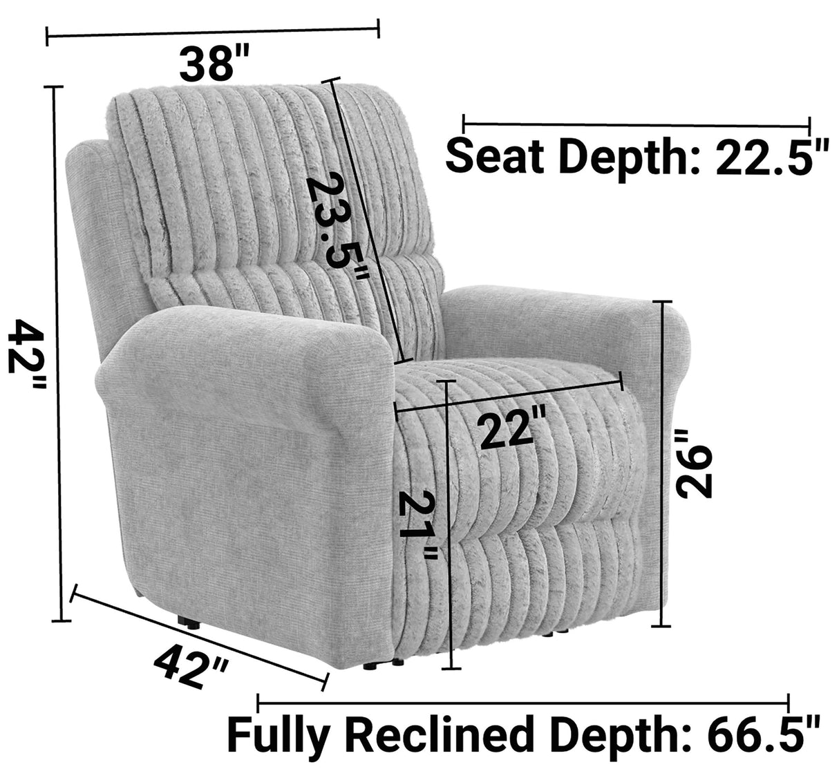 Foxy - Power Lay Flat Recliner With Zero Gravity