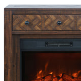 Fairview - Electric Fireplace Media Console - Oak
